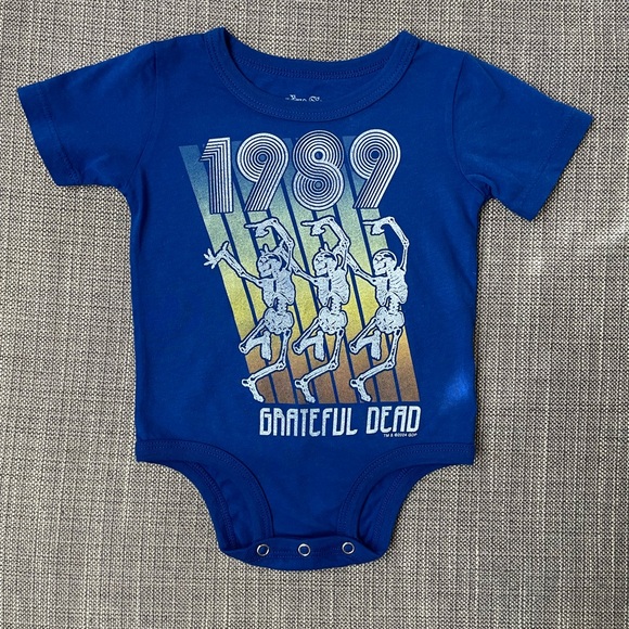 Grateful Dead Blue 1989 Baby Bodysuit 3-6 month - Picture 1 of 4